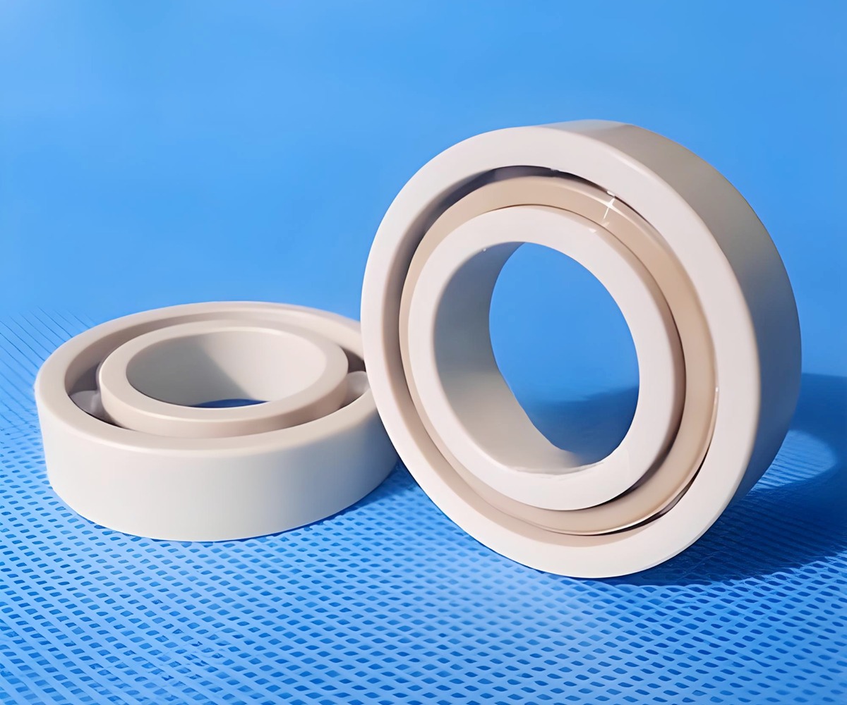 White ceramic CNC milling prototype part for electronic applications