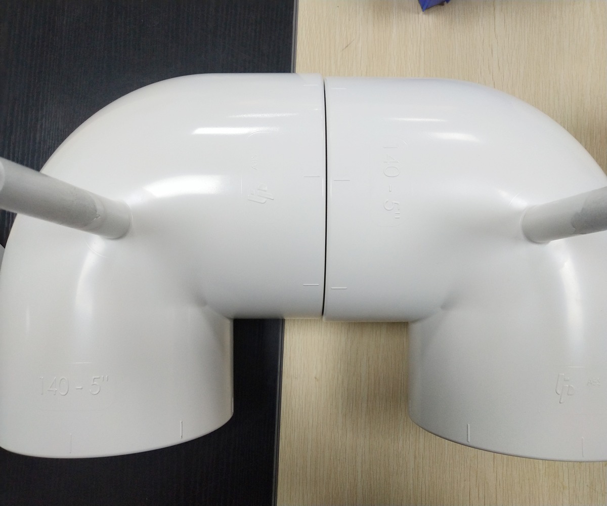 White ceramic CNC milling prototype part for electronic applications